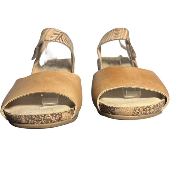 Spring Step L’Artiste Ceylan Embossed Leather Sandals Tan Beige EU 37 US 7 - Picture 2 of 10